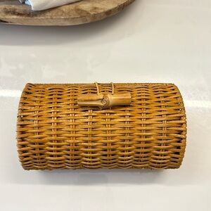 Lilly Pulitzer wicker clutch